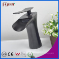 Fyeer 2015 New Waterfall Robinet de lavabo en laiton noir